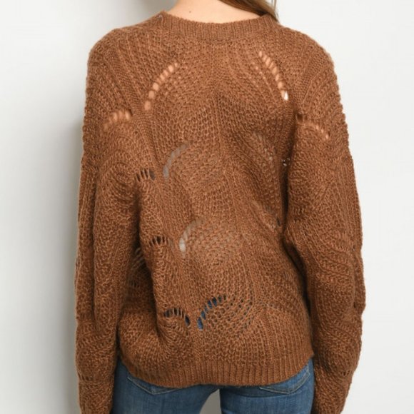 KNIT CARDIGAN SWEATER - Picture 3 of 6